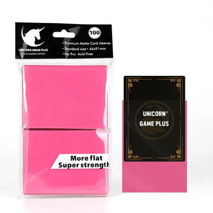 100PCS 66x91mm Matte Standard Size Card Sleeves TCG Trading Cards Protector For Tarot Shield Board Games Magical Cover PKM