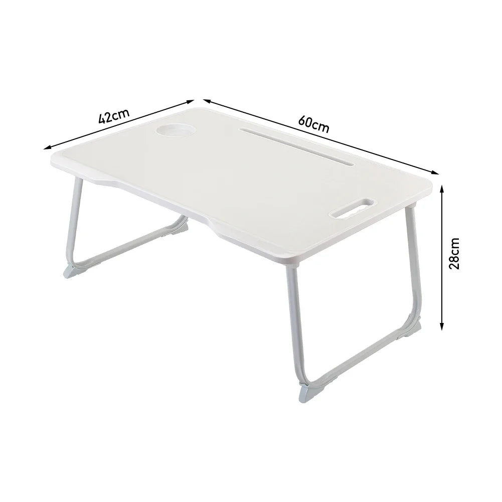 Foldable portable laptop bed desk with drawer for laptop, 60cmW x 42cmD x 28cmH