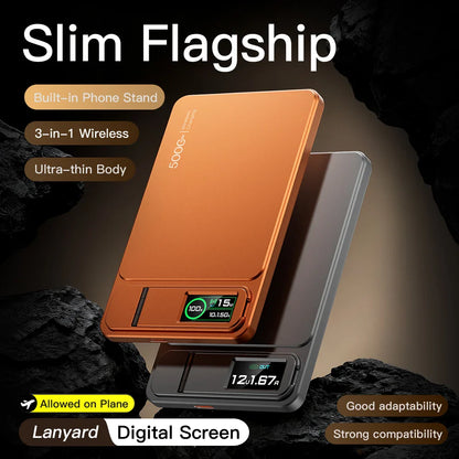 CCC 10000mAh Slim Original Power Bank For MagSafe,Magnetic Wireless 20W Fast Charging Portable Battery For iPhone 12-17 iWatch