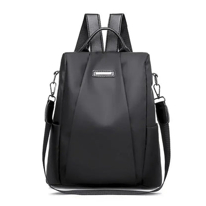 New fashion nylon solid color lightweight waterproof large capacity detachable shoulder strap multi functional women's backpack