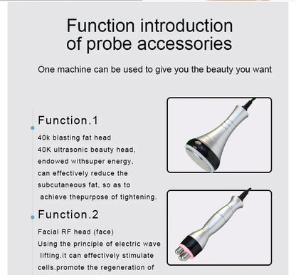 40K Cavitation Machine 4-1 Ultrasonic RF Body Shaping Lose Weight Multipolar Slimming Facial Skin Tightening Lifting Device