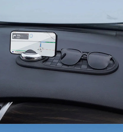 2 in 1 Car Phone Mount with Anti Slip Mat Dashboard Phone Holder 360-Degree Rotation Stable Smartphone Holder Universal