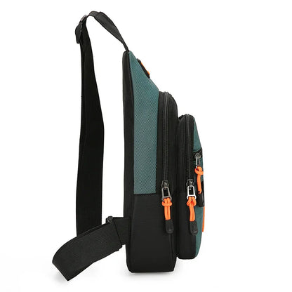 Men's leisure outdoor hiking bike shoulder bag, waterproof sports crossbody bag, travel backpack, men's chest bag, shoulder bag