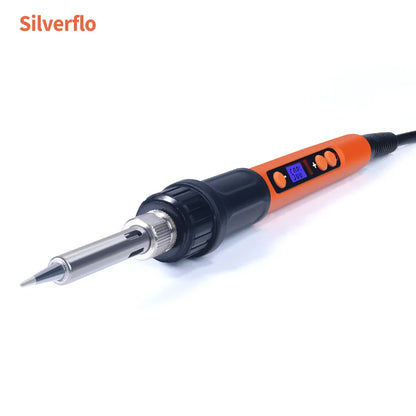 Silverflo Electric soldering iron Kit Set 100W LCD Digital Display Adjustable Temperature Soldering Iron 220V/110V Welding Tools
