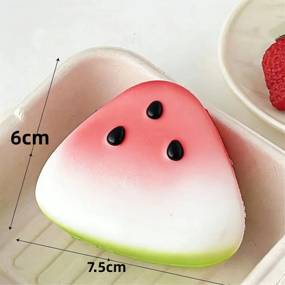 1/3/5pcs Squishy Watermelon Fidget Toy Anti-Stress Slow Rising Fruit Pinch Squeeze Stress Reliever Funny Pressure Reducer Prop