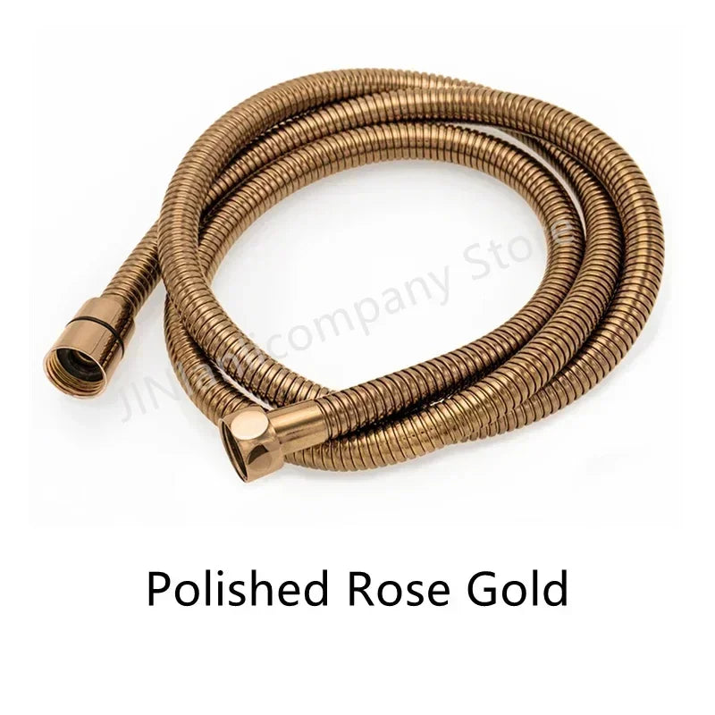 Shower Hose 1.5M Stainless Steel - Flexible Handheld Shower Head Pipe Explosion-Proof Bathroom