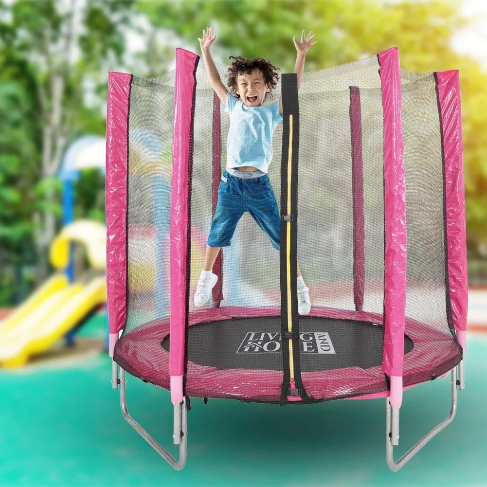 【Breeins】Outdoor Trampoline with Safety Enclosure for Kids Entertainment