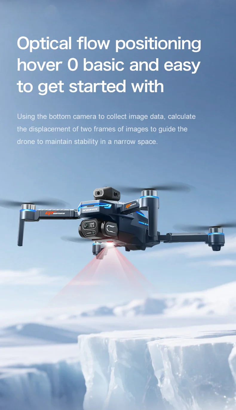 New GT8 Drone 8K Professional HD Dual Cameras Screen Remote 5G WIFI Brushless Motor Obstacle Avoidance Foldable Quadcopter Toys