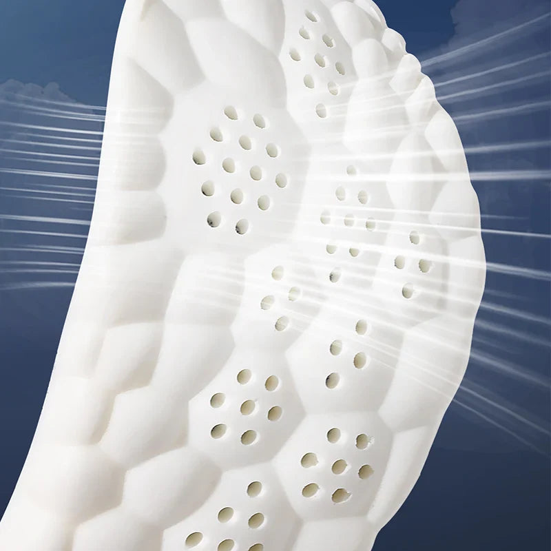 1Pair/2Pairs/4Pairs High Elasticity Latex Sport Insoles Soft Shoe Pads Arch Support Orthotic Insoles Breathable Deodorant Insole