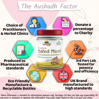 Aushadh Safed Musli Powder 100 gram - Daily Vitality Support