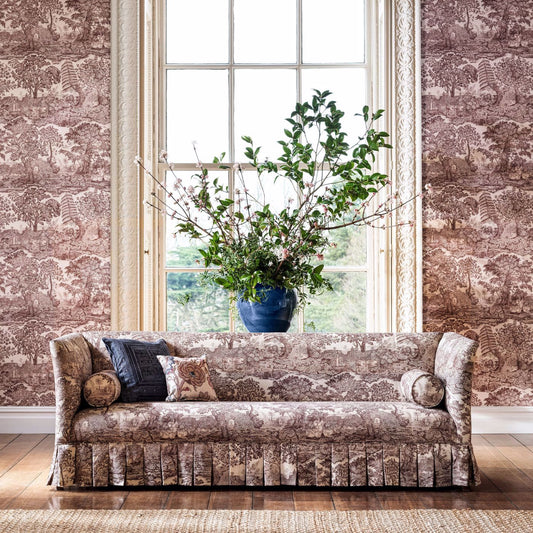 Highgrove Toile Tetbury Blue Wallpaper