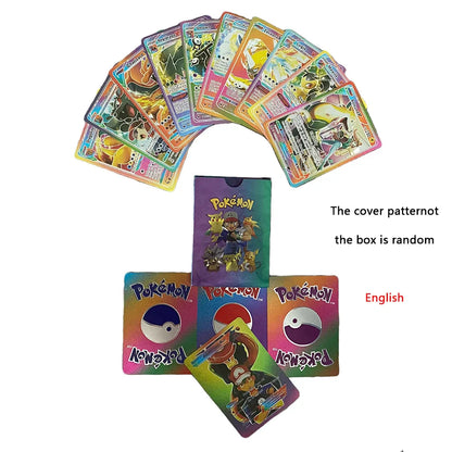 Pokemon Rainbow Gold Silver Black Foil Vmax Gx Cards Golden Letters English Game  Collection Battle TrainerCard Series Gift