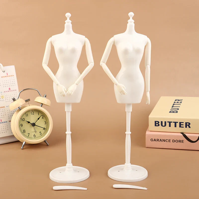1/6 Doll Mannequin Coat Hanger Dollhouse Doll Skirt Support Wedding Mannequin Stand Humanoid Model Toy Doll Gown Display Form
