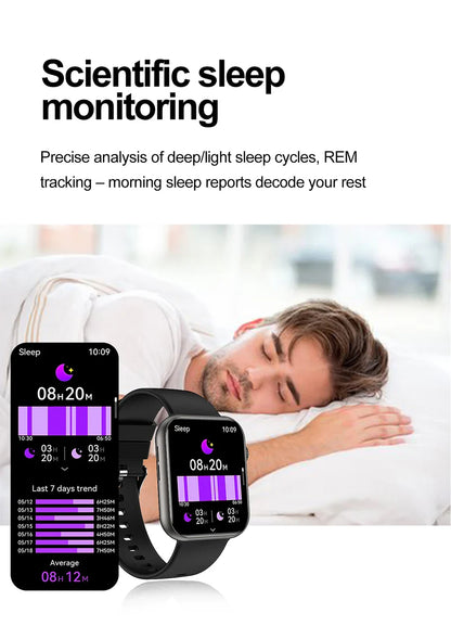 2025 New Sports Smart Watch Men Full Touch Screen Heart Rate Bluetooth Call 1.9 inch AI Voice IP68 Waterproof Smartwatch Women