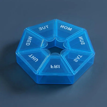1Pcs Pill Case Plastic 7 Days Tablet Candy Box Portable Storage Tablet Holder Travel Organizer Pill Dispenser Container