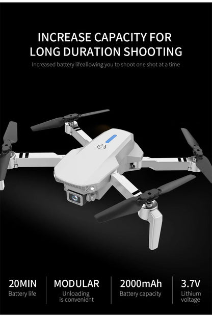 2025 E88 Professional HD 4K RC Drone Wide Angle Camera Foldable Helicopter Quadcopter Aircraft Kid Gift Toys By KBDFA