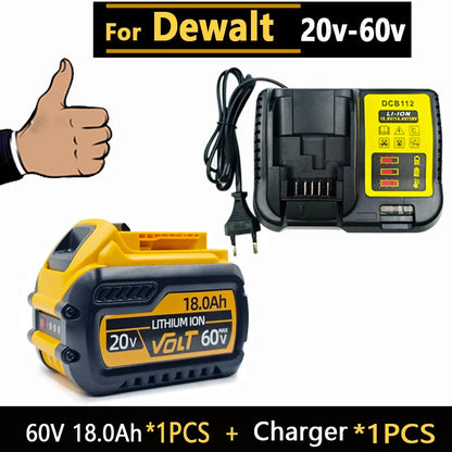 New High-power For DEWALT 20v/60V battery DCB200 DCB205 DCB206  * power tool 18V battery 3AH 8AH 12AH 18AH batteries  DCD805