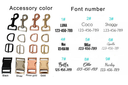 Personalized Metal Hardware Cat Collar And Leash Set with Bell Engraving ID Tag for Kittens Pet Accessories