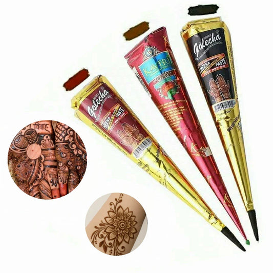 1/3/12pcs henna, brown, black, red, henna, temporary henna ,semi-permanent henna henna art