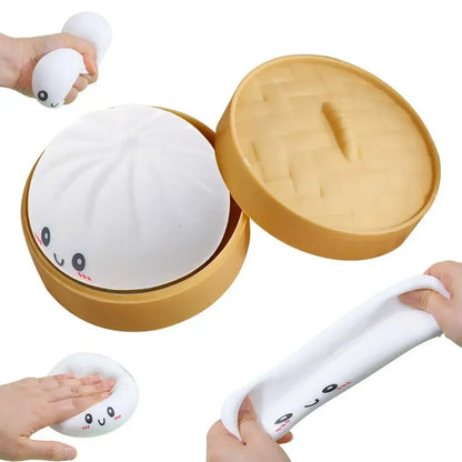 Colorful Dumpling Squishes Stress Balls Reusable Low Rebound Decompression Toys Dough Ball Unique Home Decoration Gifts