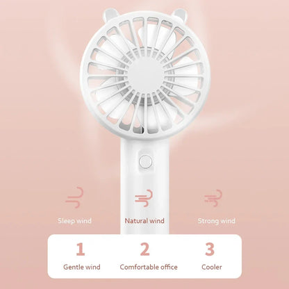Portable Handheld Fan Small Cooling Fan USB Rechargeable Eyelash Eyelash Mute Cooler Handheld Fan Mini USB Rechargeable Desk