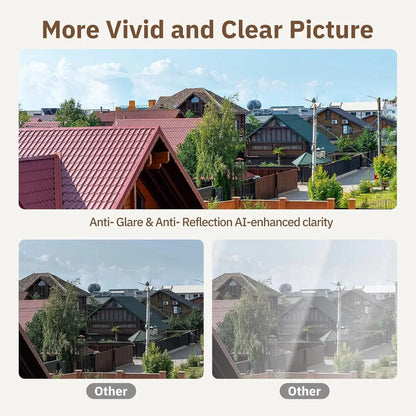 WiFi Window Camera 2.4/5GHz 3MP Full Color Night Vision Indoor Security Camera Replaces Outdoor Cam Through Window Surveillance