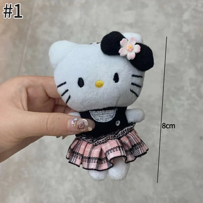 Kawaii Hello Kitty Keychain Cute Cartoon Bag Pendant Plush Doll Charms Car Key Ring Backpack Accessories Women Girl Gifts