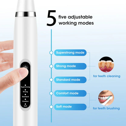 Electric Dental Scaler For Teeth Tartar Stain Tooth Calculus Remover Electric Teeth Plaque Cleaner Dental Stone Removal