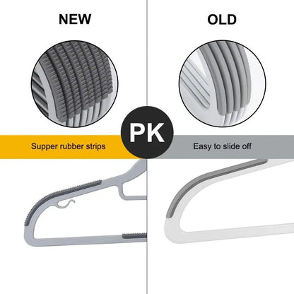 1-50pcs Household Clothing Storage Anti Slip, Scratch Resistant, Shoulder Corner Drying Rack Heavy Duty Standard Plastic Hangers