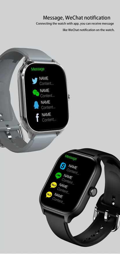 NEW 2.01'' Smartwatch Fitness Tracker Clock Sports Smartband Blood Pressure Monitor Smart Watches for Men Women IOS Android 2026