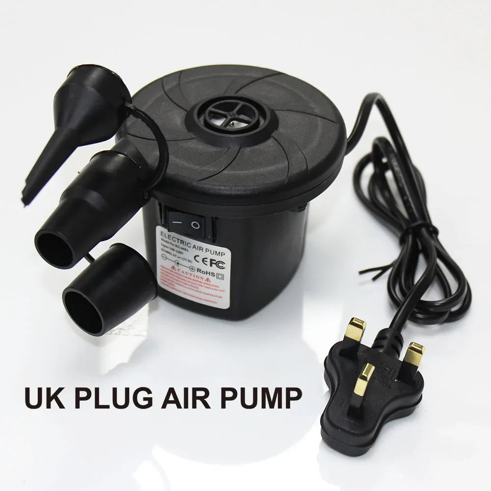 Portable Electric Air Pump with Multiple Nozzles for Quick, Suitable for Swim Ring, Pool Rafts and Inflatable Toys