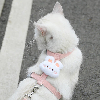 Cat Harness and Leash Sets Adjustable Dog Harness for Small Dog Leash Breashable Pet Harness Out Walking Dog Strap Cat Accessory