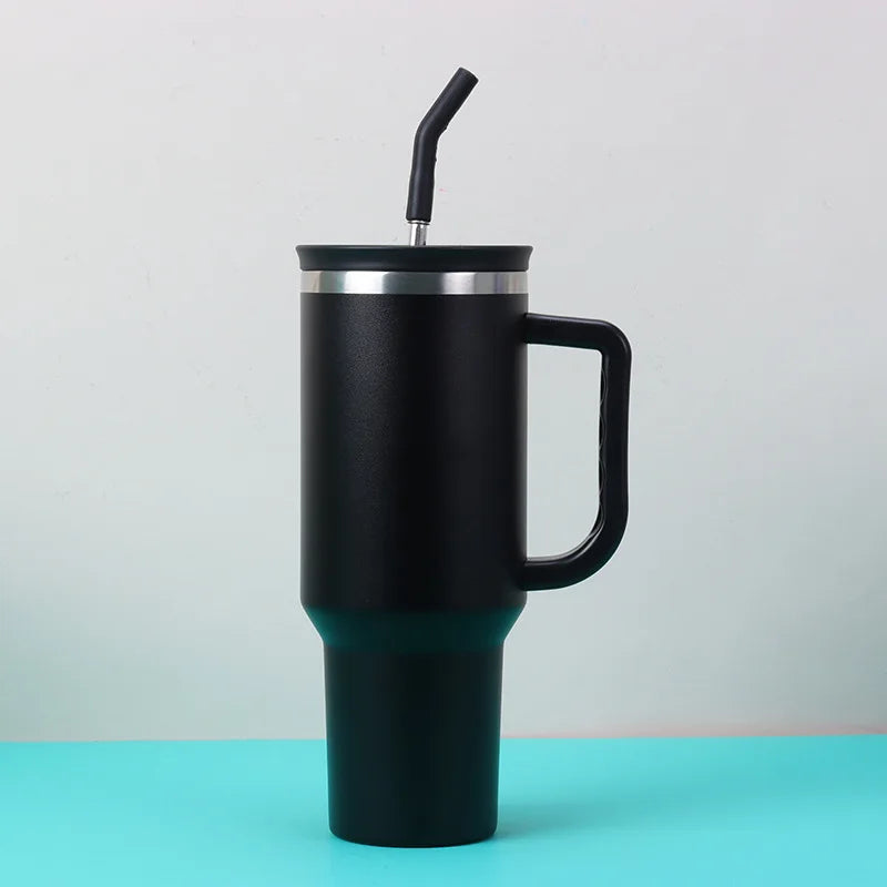 Stainless Steel Straw with Silicone Tip for Stanley Cup 2Pcs Replacement Straws for Stanley 40oz/30oz Tumbler 1Pcs Straw Brush