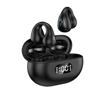 NEW TWS Wireless Headphones Bluetooth 5.3 Bone Conduction Earphones Earclip Design Touch Control Led Earbuds Sports Headsets