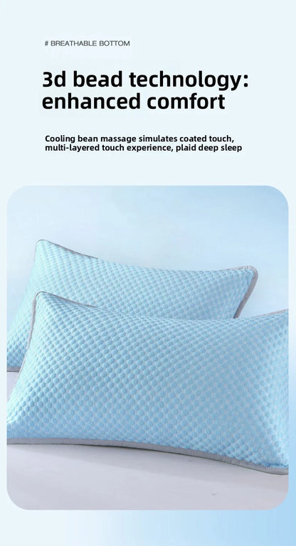 1pc-Summer Cool Bean Pillowcase - Breathable Air Conditioning Pillow Cover for Hot Sleepers No Insert Included 48 x 74cm