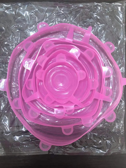 Silicone Stretch Lid Kitchen Accessories Can Be Reused Food Cover Plastic Wrap Cover Fresh-keeping Sealed Bowl Storage Home