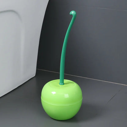 Red Toilet brush toilet holder bathroom accessories Creative Lovely Cherry Shape Lavatory Brush Toilet Brush Holder Set