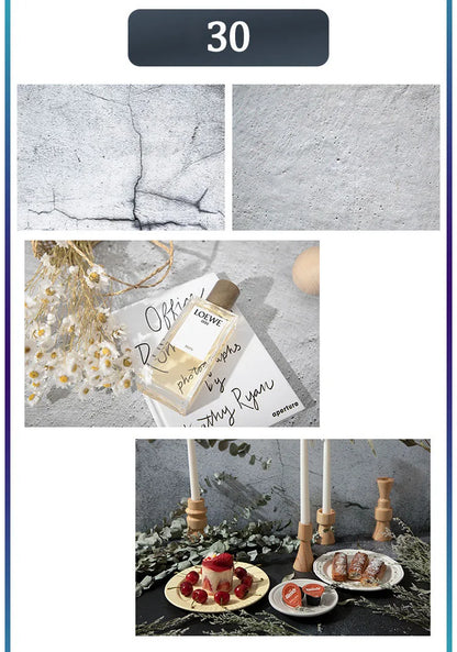 Marble Photography Backdrops 57*87CM 2 Sided Wood Grain Photo Background Wallpaper Studio Waterproof Products Photographic Props