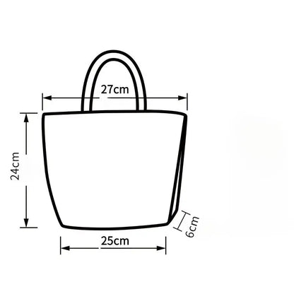 Bear Shape Canvas Tote Bag For Women Cute Mini Handheld Lunch Bag Student School Bag Gift Bag