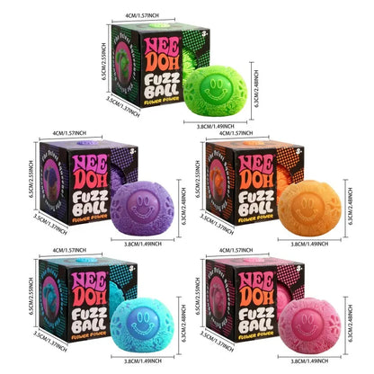 NeeDoh Fuzz Ball Blind Box Series Desktop Ornament Stress Relief Toys Suitable For People Under Pressure Fun Soft Stress Ball