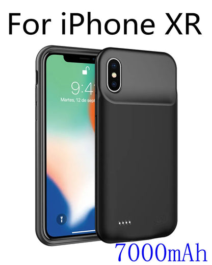 smart Battery Case for iPhone 14 13 12 11 Pro Max iPhone XS Max XR 5 6 7 8 Plus SE2 3 Portable Power Bank Charging Charger Cover