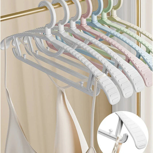Thiened Wide Oulder Clothes Hanger Home Anti-Slip Hanging Clothes Hanger Large Size Plastic Rotatable Clothes Hangers Organizer