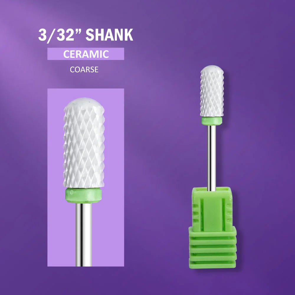 LadyMisty Ceramic Nail Drill Bit Milling Cutter For Manicure Pedicure Nail Files Buffer Nail Art Equipment Accessory