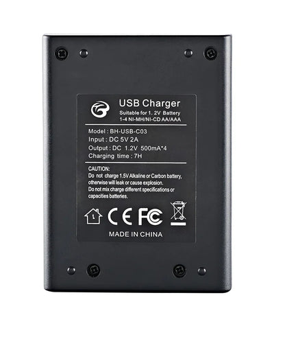 LCD Display AA  / AAA Battery USB Charger 4 Slots For NI-MH /NI-CD AA  AAA 1.2V Rechargeable Battery Indicator Battery Charger