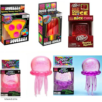 Schylling Nee Doh Nice Cube Nice-Sicle Sensory Toy, Stress Relief Squishy Squeeze Cube, Calming Fidget for ADHD & Focus
