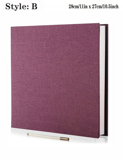 1pc Linen Photo Album Self Adhesive Scrapbook Album for 2x3 4x6 5x7 8x10 Pictures DIY Photo Book Birthday Gifts for Women Mom