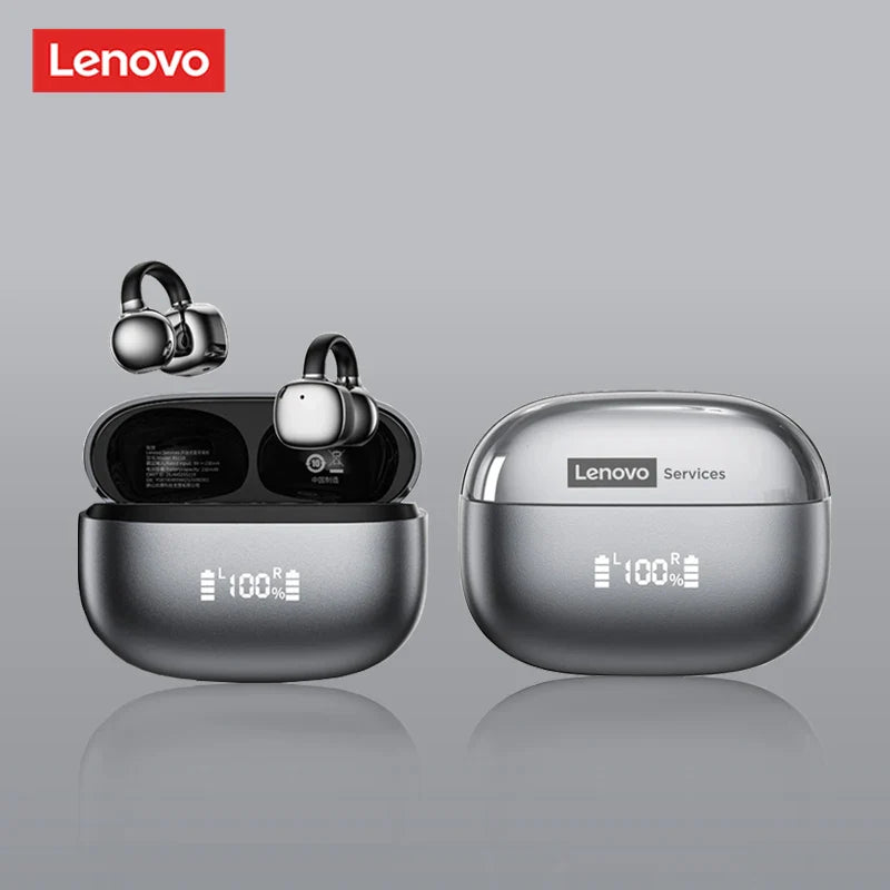 Lenovo Open Ear Wireless Earbuds Bluetooth 6.0 Comfort Clip On Gaming Sports Earphones LED Digital Power Display RS119 Pro