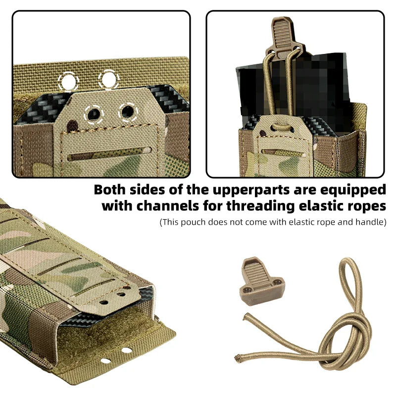 IDOGEAR Tactical Single LSR 556 Mag Pouch Mag Carrier MOLLE Pouch Laser Cut Tool Bags 35135