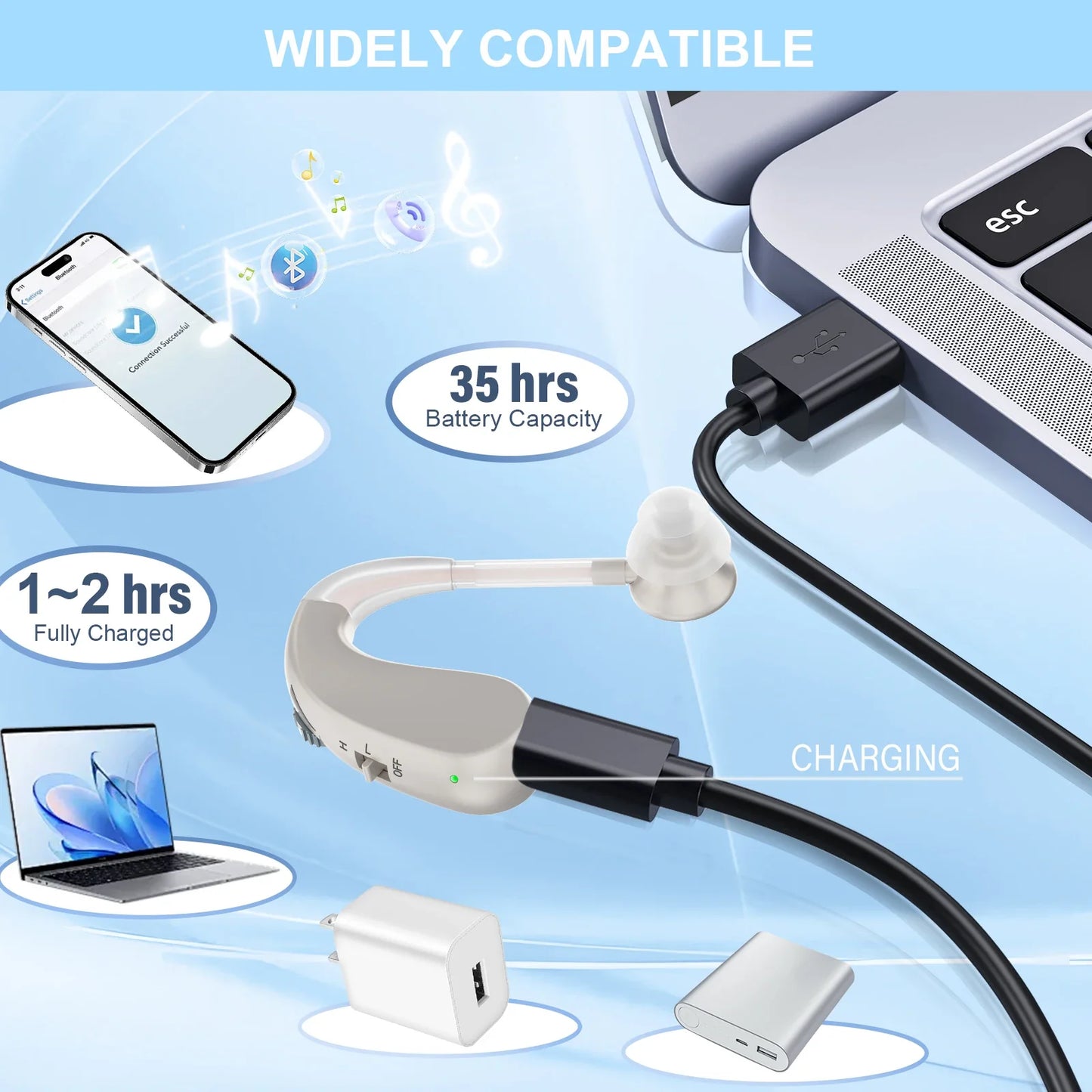 HeariRechargeable Hearing Aids for Seniors with Noise Cancelling,Hearing Loss Hearing Amplifiers,Digital Hearing Aids