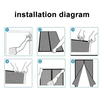 Magnetic Mosquito Net, Summer Insect Fly Control, Door Curtain Net, Living Room, Bedroom Curtain, Automatic Closing Door Screen